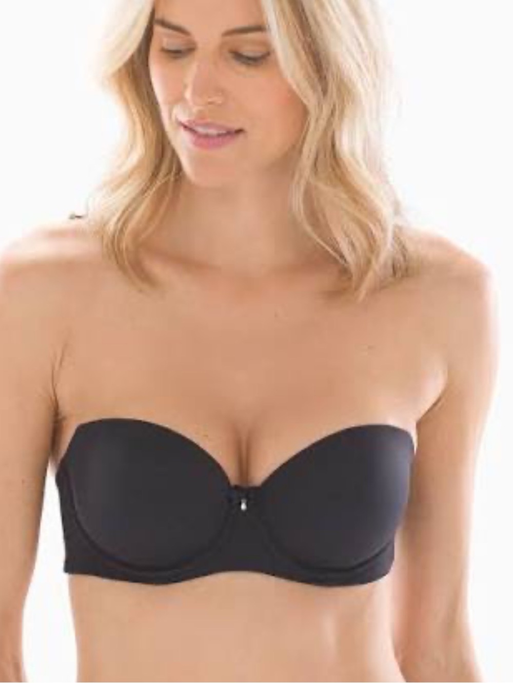 Soma 38C Strapless Bra Black No Straps Lightly Lined